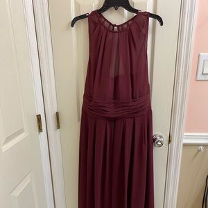 Maroon bridesmaid gown!